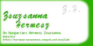 zsuzsanna hermesz business card